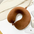Ergonomic Neck Pillow with Velvety Cover Lightweight Portable Travel and Office Support