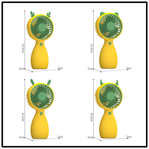Portable Mini Fan with Animal Design Rechargeable Personal Cooling Fan