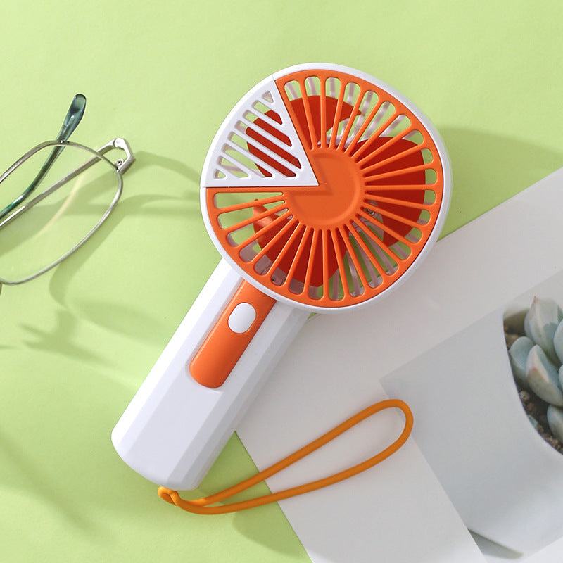 Portable Hand Fan with LED Light USB Rechargeable Compact Travel Fan