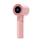 Harrow Portable Handheld Fan with Digital Temperature Display USB Rechargeable Quiet Operation