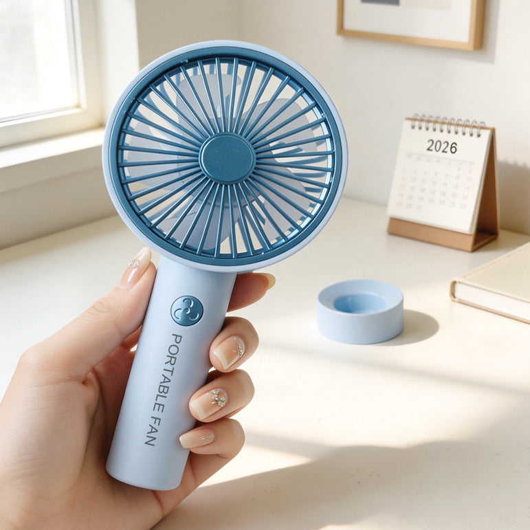 Rechargeable Handheld Fan USB Charging Detachable Stand Compact Portable Fan