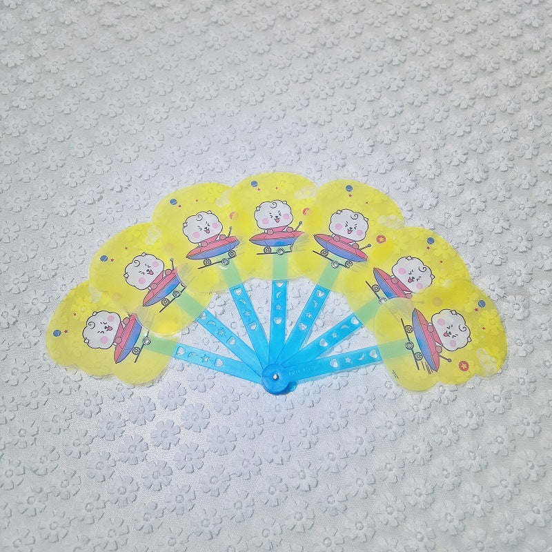 Ladies Fan Colorful Animal Motifs Lightweight Portable Handheld Fan