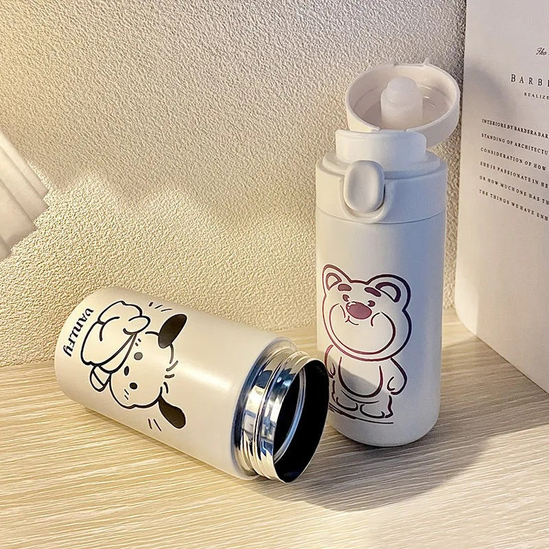 Ladies Insulated Stainless Steel Water Bottle Leak-Proof Secure Closure Creative Design