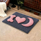 Harrow Unisex Pet Mat with Cushion Shapes Soft Padded Non-Slip Cozy Bed