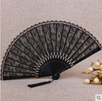 Ladies Lace Fan Elegant Filigree Lightweight Handheld Accessory