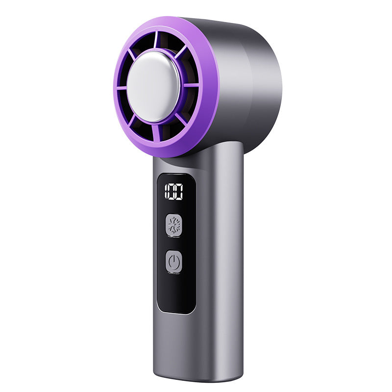 Portable Table Fan Lightweight Compact Digital Display Battery Powered