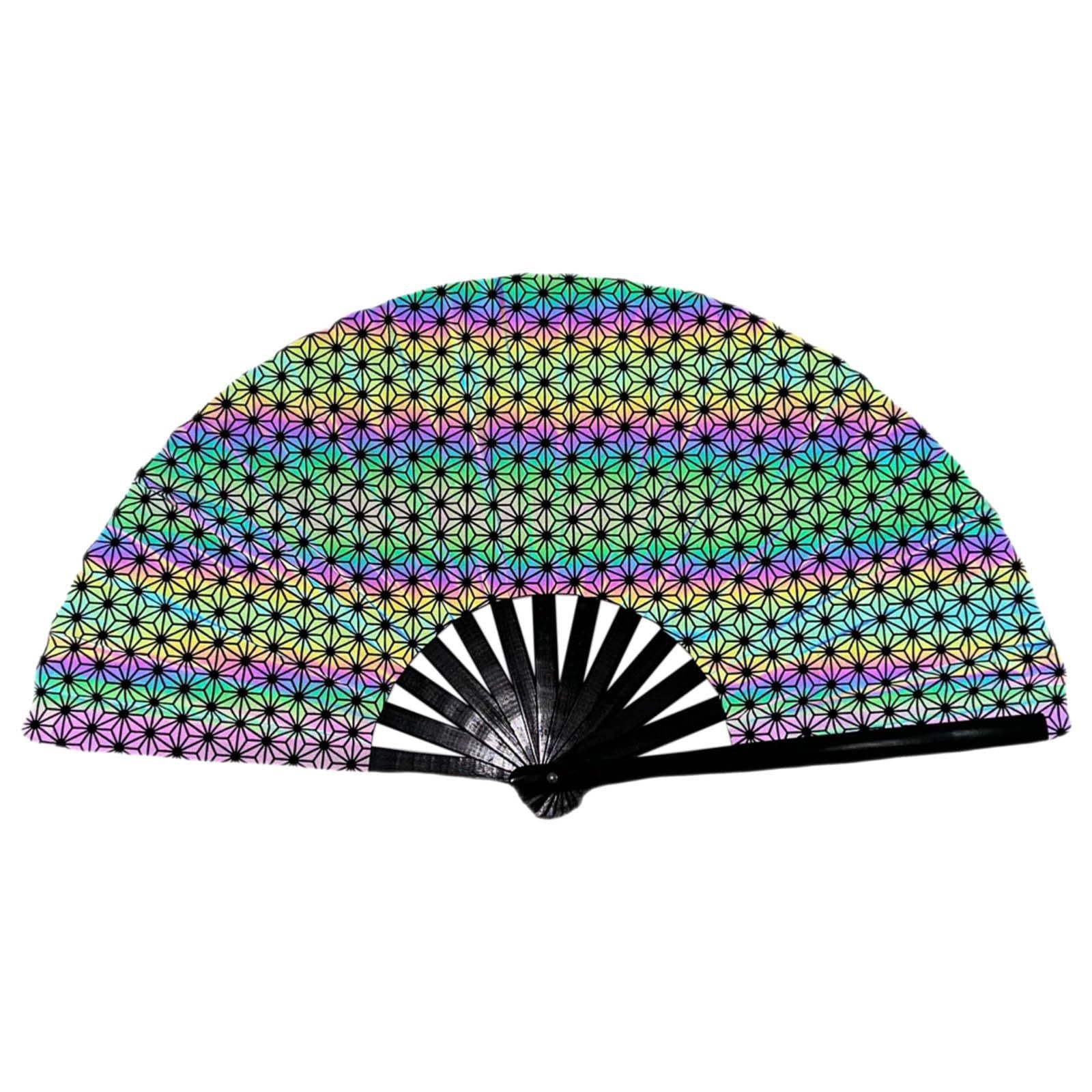 Ladies Elegant Colorful Folding Hand Fan Lightweight Portable Accessory
