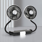 Harrow Dual-Head Adjustable Car Cooling Fan with Flexible Neck and Clip-On Mount