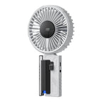 Portable Rechargeable Fan Lightweight Compact Adjustable Speed with LED Temperature Display