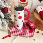 Women’s Multifunctional BPA-Free Plastic Drinking Bottle with Dual Straws and Ergonomic Handle