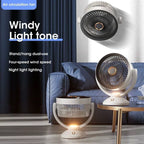 Compact Oscillating Table Fan USB Powered Quiet Brushless Motor Adjustable Tilt