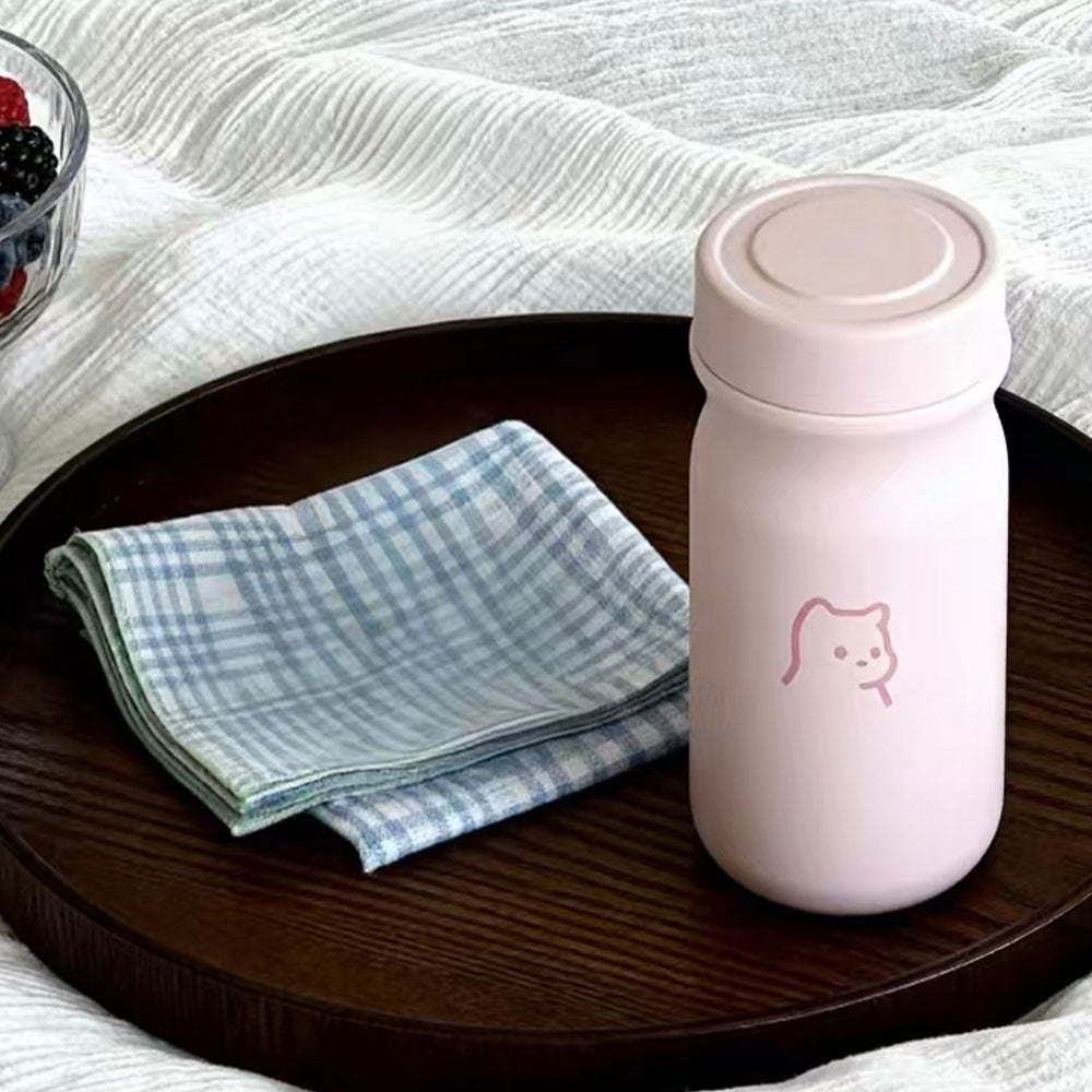 Women’s Insulated Water Bottle with Secure Flip Lid and Animal Design BPA-Free Reusable