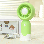 Portable Rechargeable USB Handheld Fan With Child-Safe Bear Design and Detachable Stand Quiet Motor
