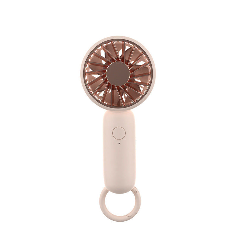 Portable Rechargeable Hand Fan with Quiet Motor and Compact Stand Unisex