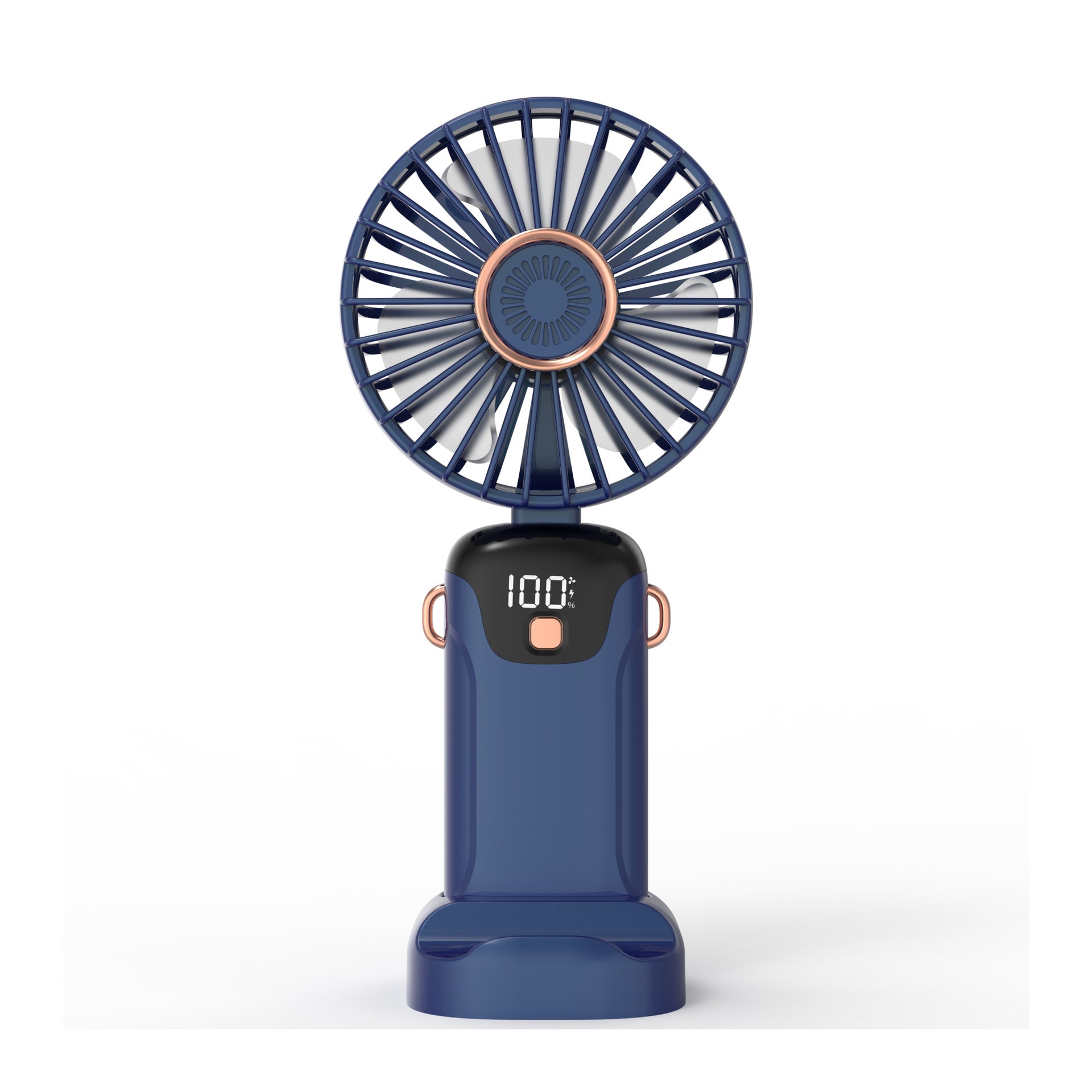 Portable USB Fan with Digital Temperature Display Lightweight Quiet Multi-Speed Cooling