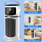 Portable Tower Evaporative Air Cooler with LED Touch Display and Programmable Thermostat