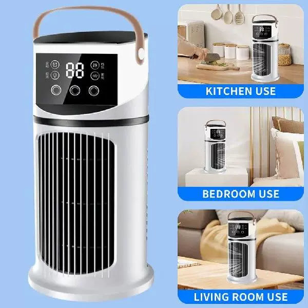 Portable Tower Evaporative Air Cooler with LED Touch Display and Programmable Thermostat