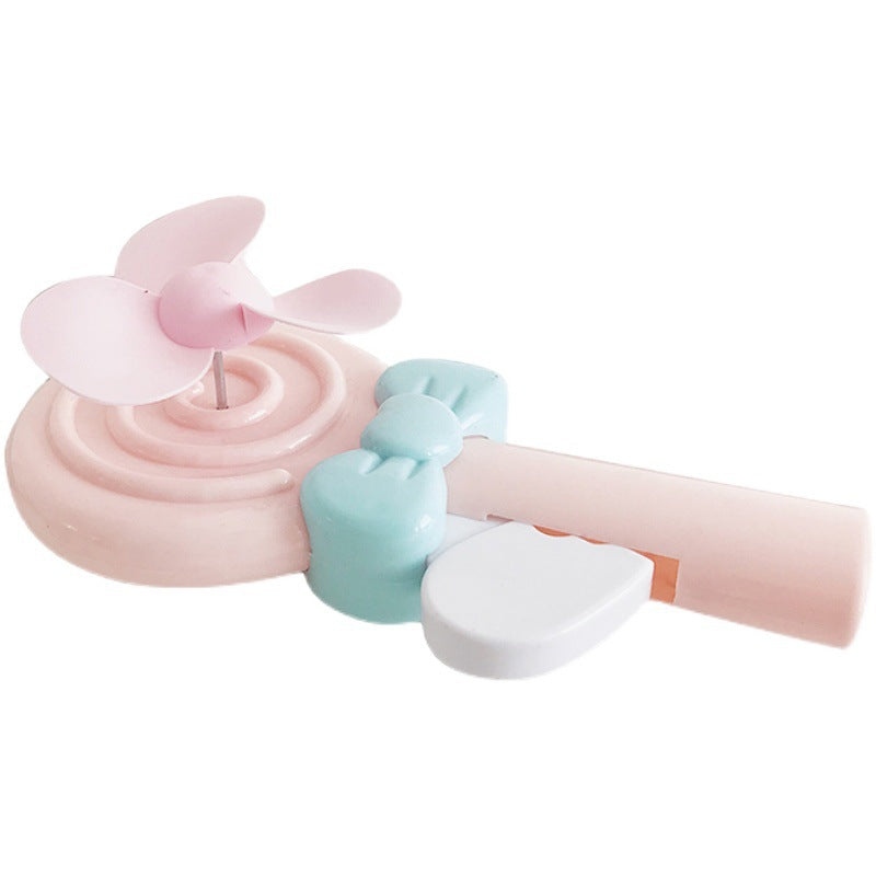 Portable Handheld Fan Candy Design Lightweight Quiet Operation for Women