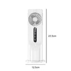 Rechargeable Vertical Desktop Fan with LED Display Touch Control Adjustable Tilt Base