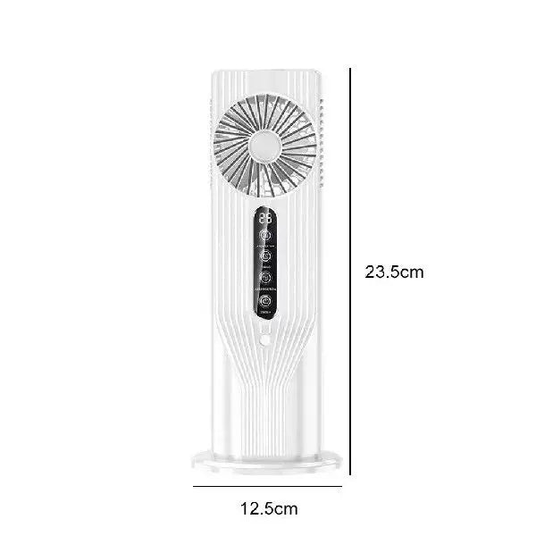 Rechargeable Vertical Desktop Fan with LED Display Touch Control Adjustable Tilt Base