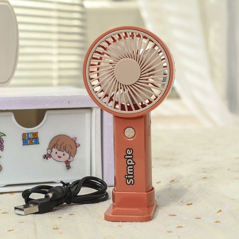Portable Handheld Fan with Variable Speed Control Ergonomic USB Rechargeable Compact Design