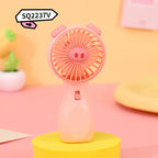 Portable Hand Fan Playful Frog Design Lightweight Quiet Operation Compact Cooling Fan