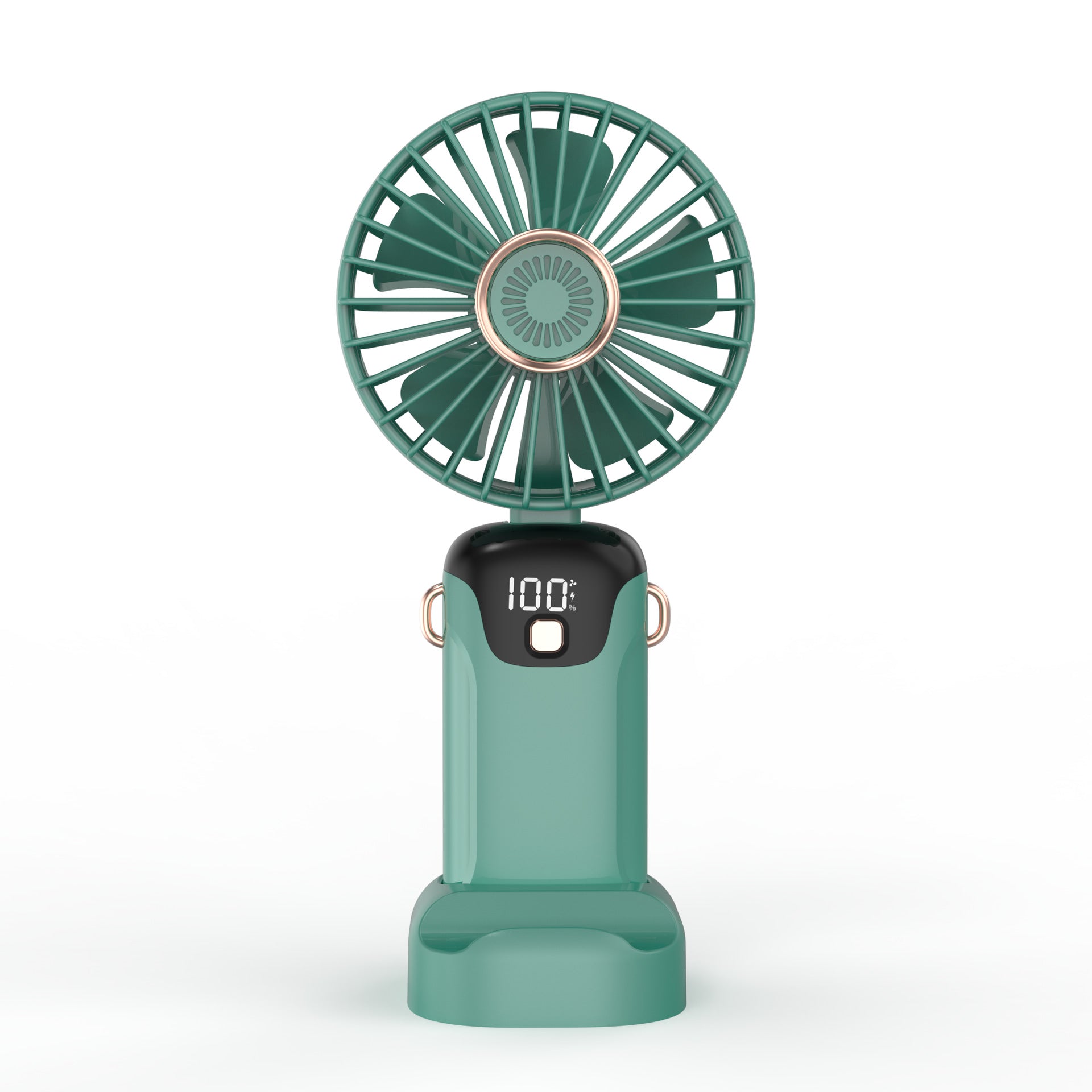 Portable USB Fan with Digital Temperature Display Lightweight Quiet Multi-Speed Cooling