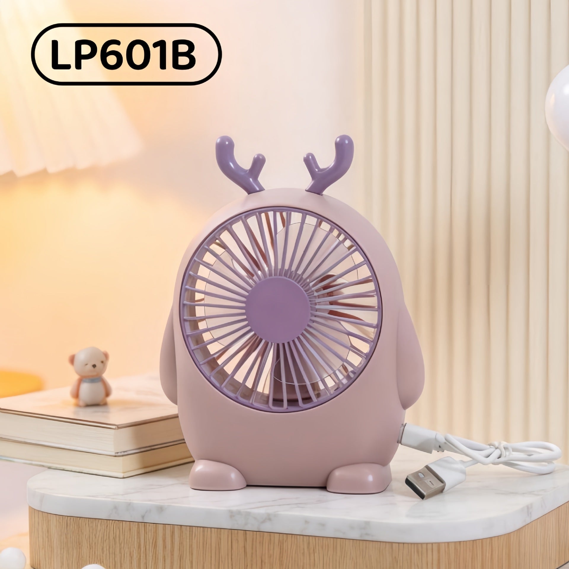 Portable Table Fan Creative House Design Compact Quiet Operation for Desk or Travel