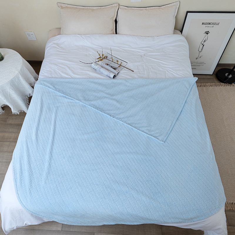 Women’s Cozy Reversible Blanket with Cable Pattern Ultra-Soft Warm Throw for Sofa and Bed