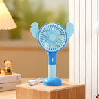 Portable Handheld Fan with Cute Animal Design USB Rechargeable Lightweight Personal Fan