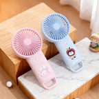 Portable USB Fan Compact Quiet Operation Multiple Speeds Cute Penguin Design for Travel and Office Use