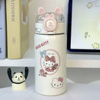 Insulated Plastic Water Bottle with Secure Flip Lid Hello Kitty Design for Women