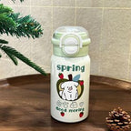 Women’s BPA-Free Plastic Water Bottle with Clip Closure and Animal Design, Leak-Proof, Dishwasher Safe