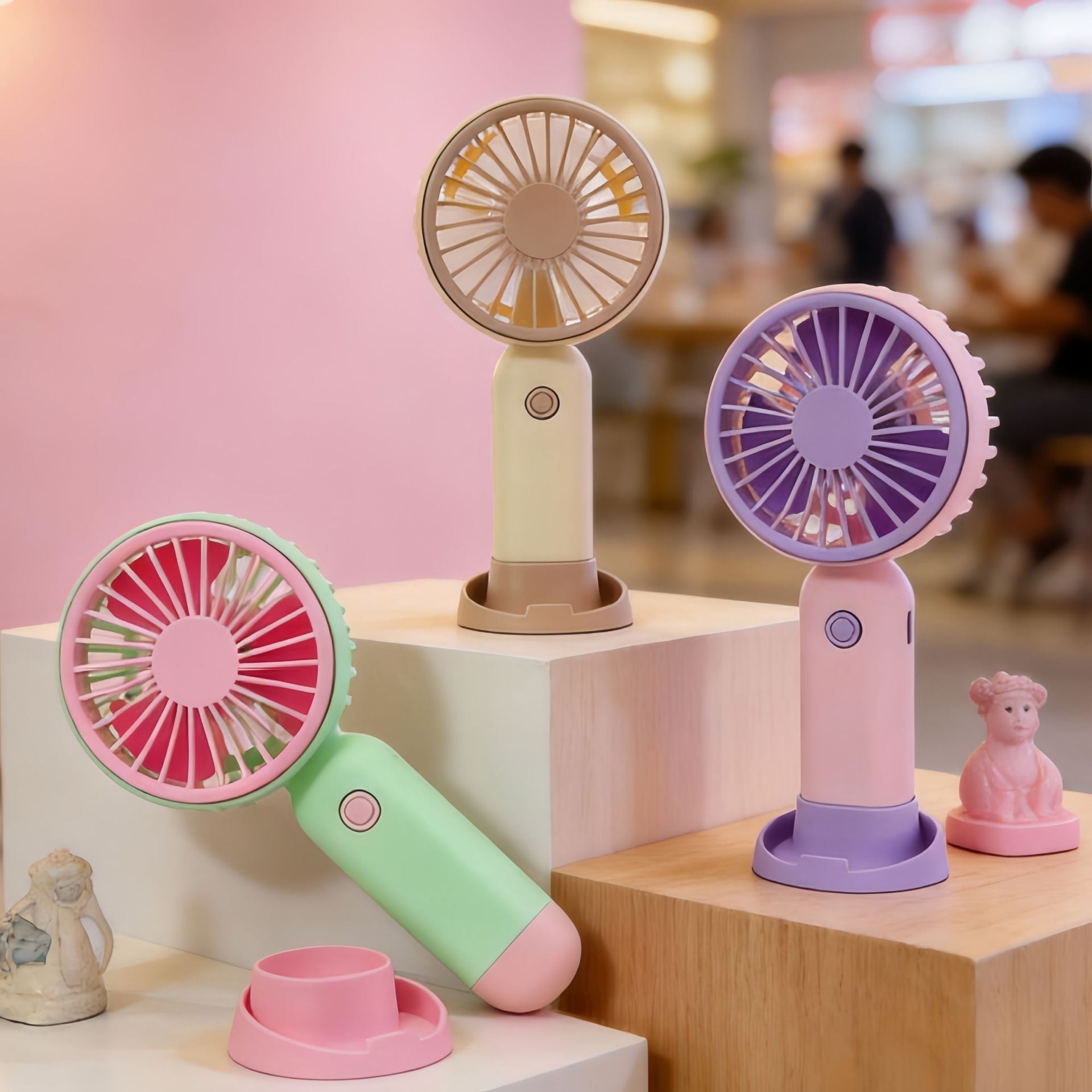 Portable Battery-Powered Hand Fan for Women Lightweight Quiet Operation Ergonomic Grip