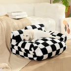 Women's Cozy Relax Armchair Plush Fabric Ergonomic Support Removable Cover
