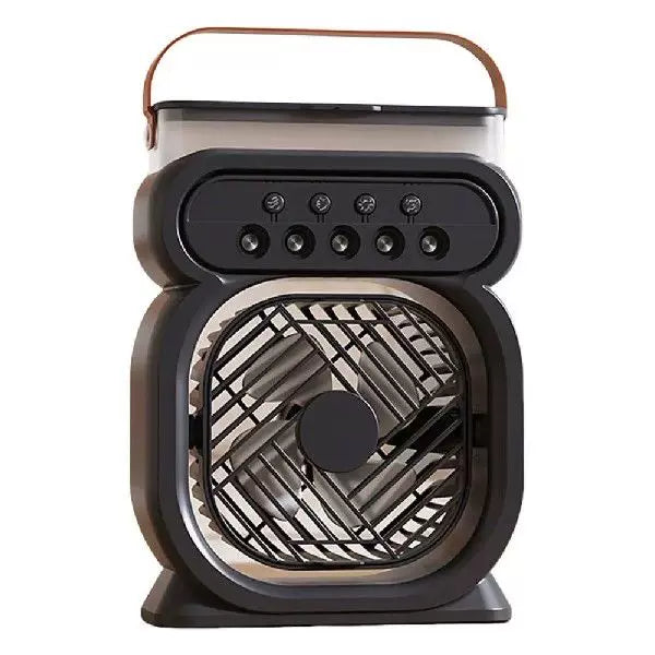 Portable Rechargeable Evaporative Desktop Air Cooler Fan with Leather Handle