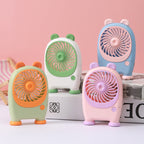 Portable Handheld Fan Rabbit Design USB Rechargeable Adjustable Speeds Lightweight for Women