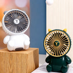 Portable USB Mini Handheld Fan with Cute Animal Design Lightweight Rechargeable Personal Fan