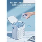 USB Desktop Evaporative Cooler Humidifier One Size Top Fill Water Tank Touch Controls