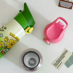 Kids Water Bottle BPA-Free Plastic Leak-Proof Child-Friendly Design with Handle