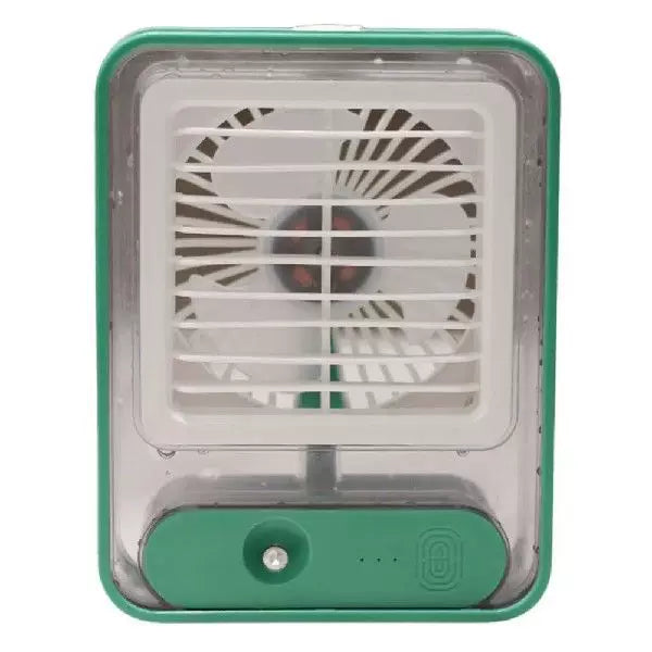 USB Personal Microclimate Cooler Compact Desk Fan with Transparent Water Tank and Adjustable Louver