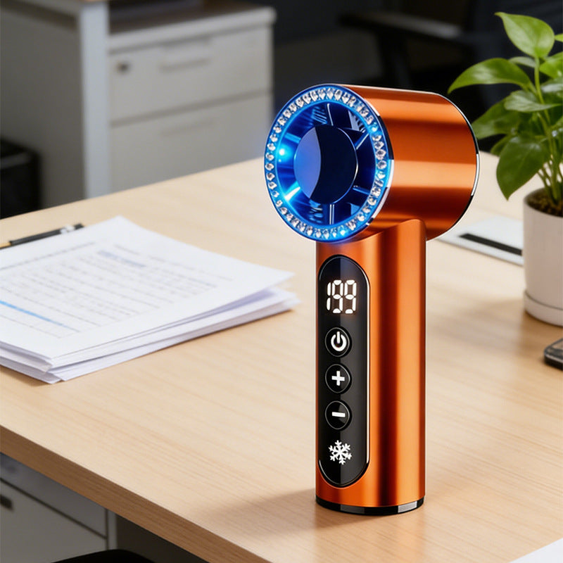 Intelligent Temperature Control Fan Portable Rechargeable with LED Display