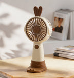 Mini Handheld Fan USB Rechargeable Cute Bunny Design Portable Personal Fan
