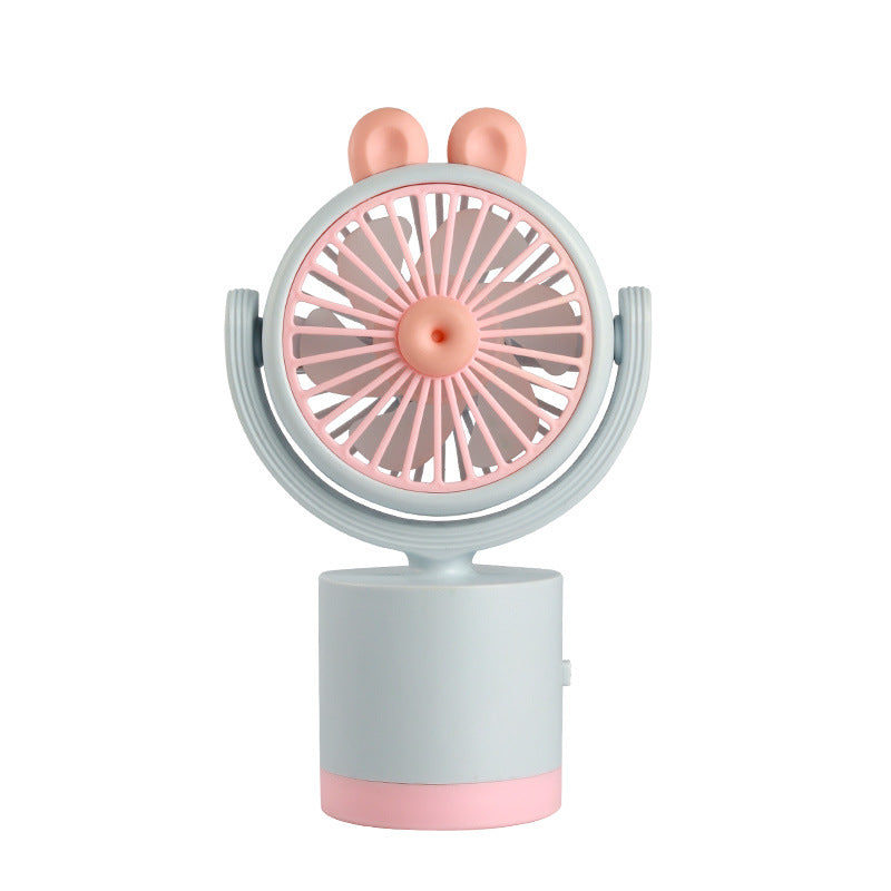 USB Rechargeable Compact Table Fan with Adjustable Tilt and Protective Grille