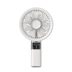 Rechargeable Smart Handheld Fan with LCD Display Portable USB Battery-Powered Quiet Operation