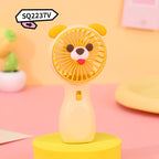 Portable Hand Fan Playful Frog Design Lightweight Quiet Operation Compact Cooling Fan