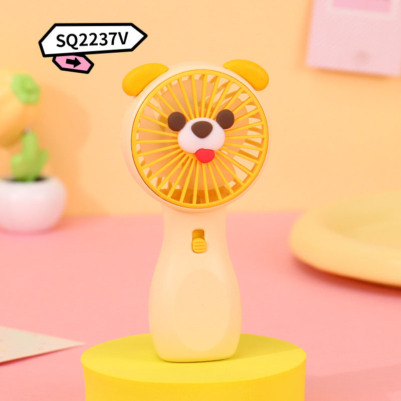 Portable Hand Fan Playful Frog Design Lightweight Quiet Operation Compact Cooling Fan