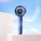 Portable Handheld Fan Compact Lightweight Rechargeable Battery LED Display Multiple Speeds