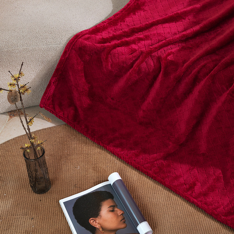Women's Ultra-Soft Microfiber Blanket Cozy Warm Breathable Throw for Sofa and Bed