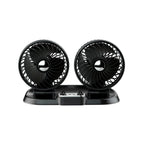 Dual-Head Portable Car Ventilation Fan USB Powered Adjustable Speed Silent Operation